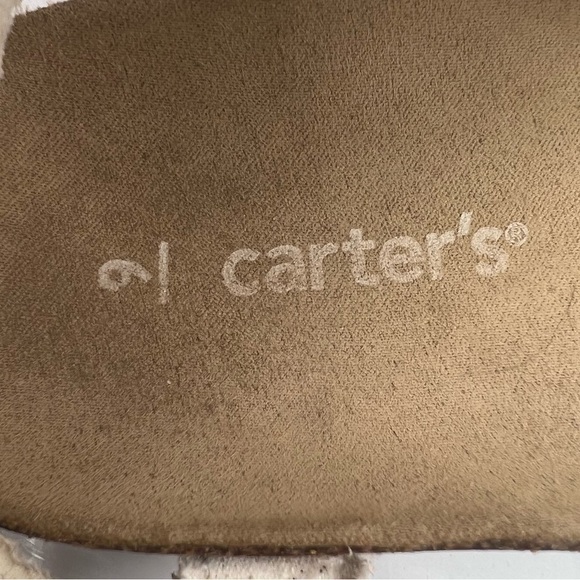 Carter's White Bliss 3 Floral T-Strap Sandals Size 9 Toddler Girl's - Picture 2 of 9